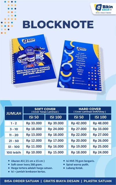 harga blocknote - januari 2023 - BIC